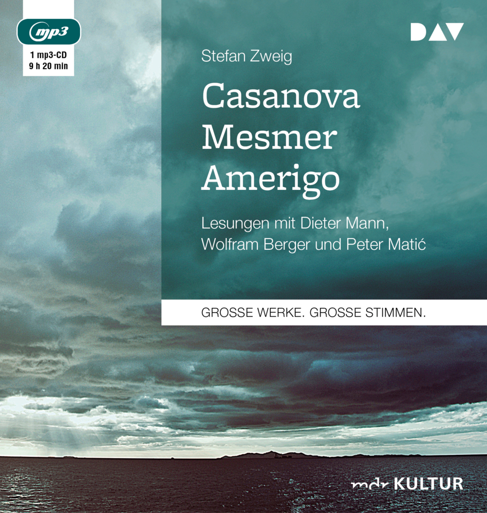 Cover: 9783862316335 | Casanova - Mesmer - Amerigo, 1 Audio-CD, 1 MP3 | Stefan Zweig | CD