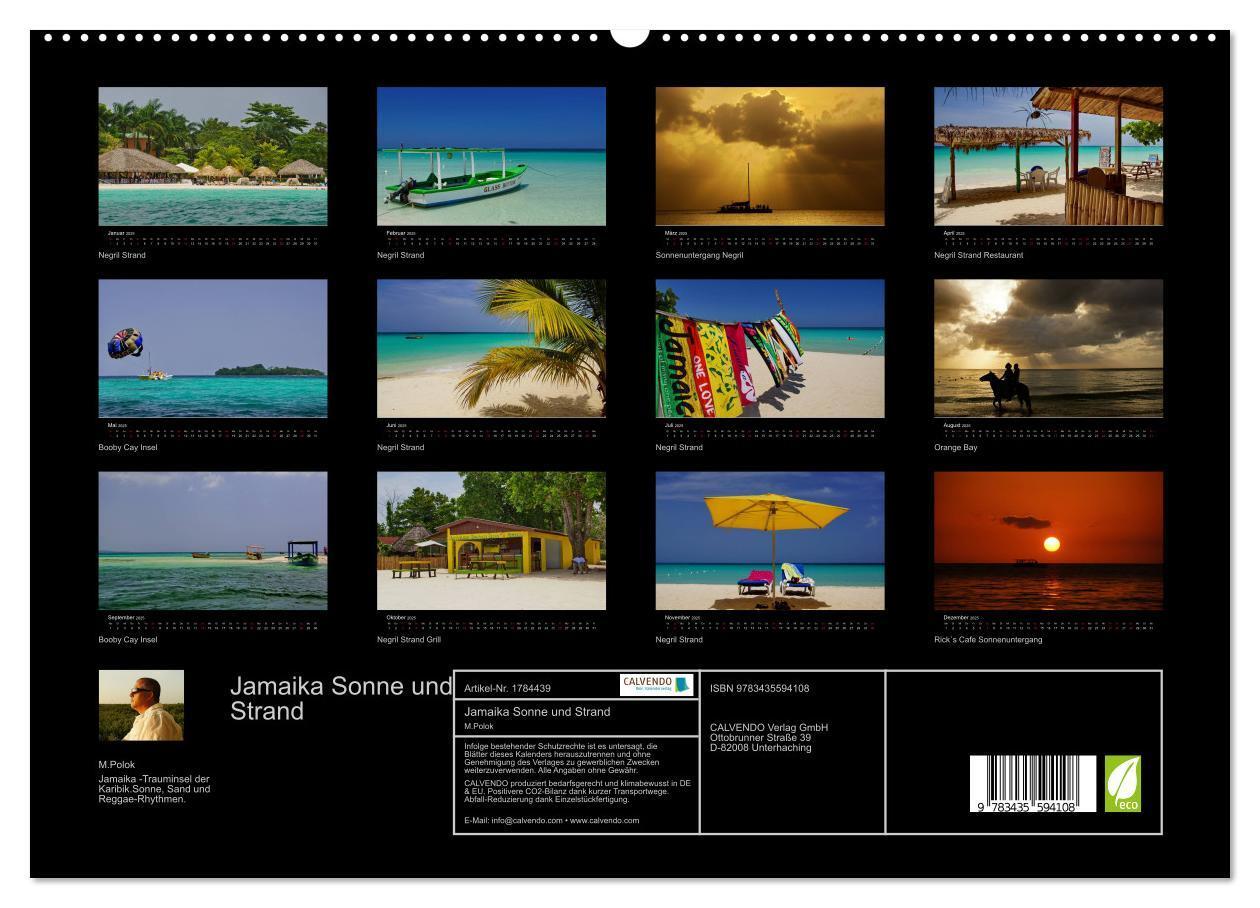 Bild: 9783435594108 | Jamaika Sonne und Strand (hochwertiger Premium Wandkalender 2025...