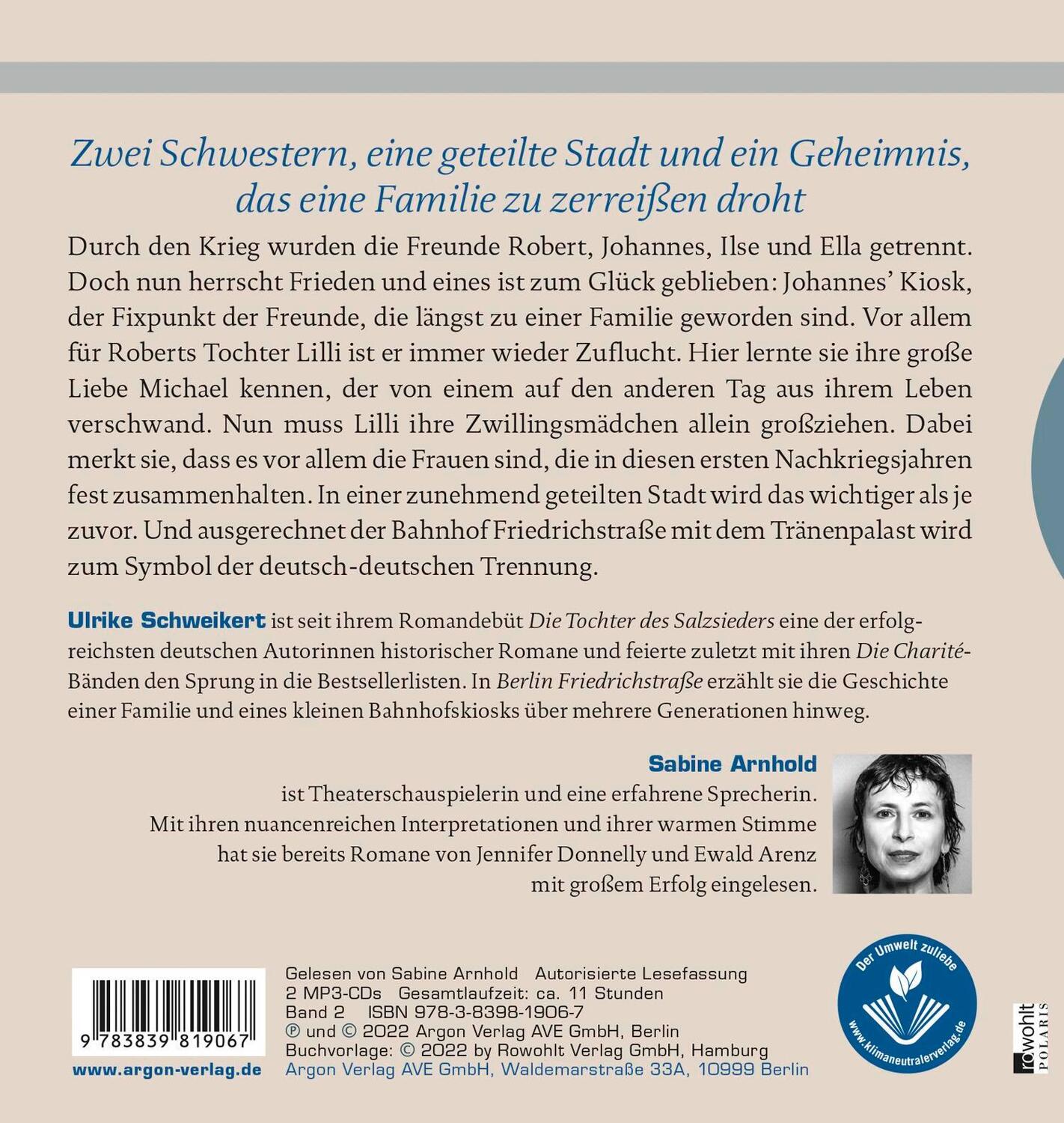 Rückseite: 9783839819067 | Berlin Friedrichstraße: Tränenpalast | Eine historische Familiensaga