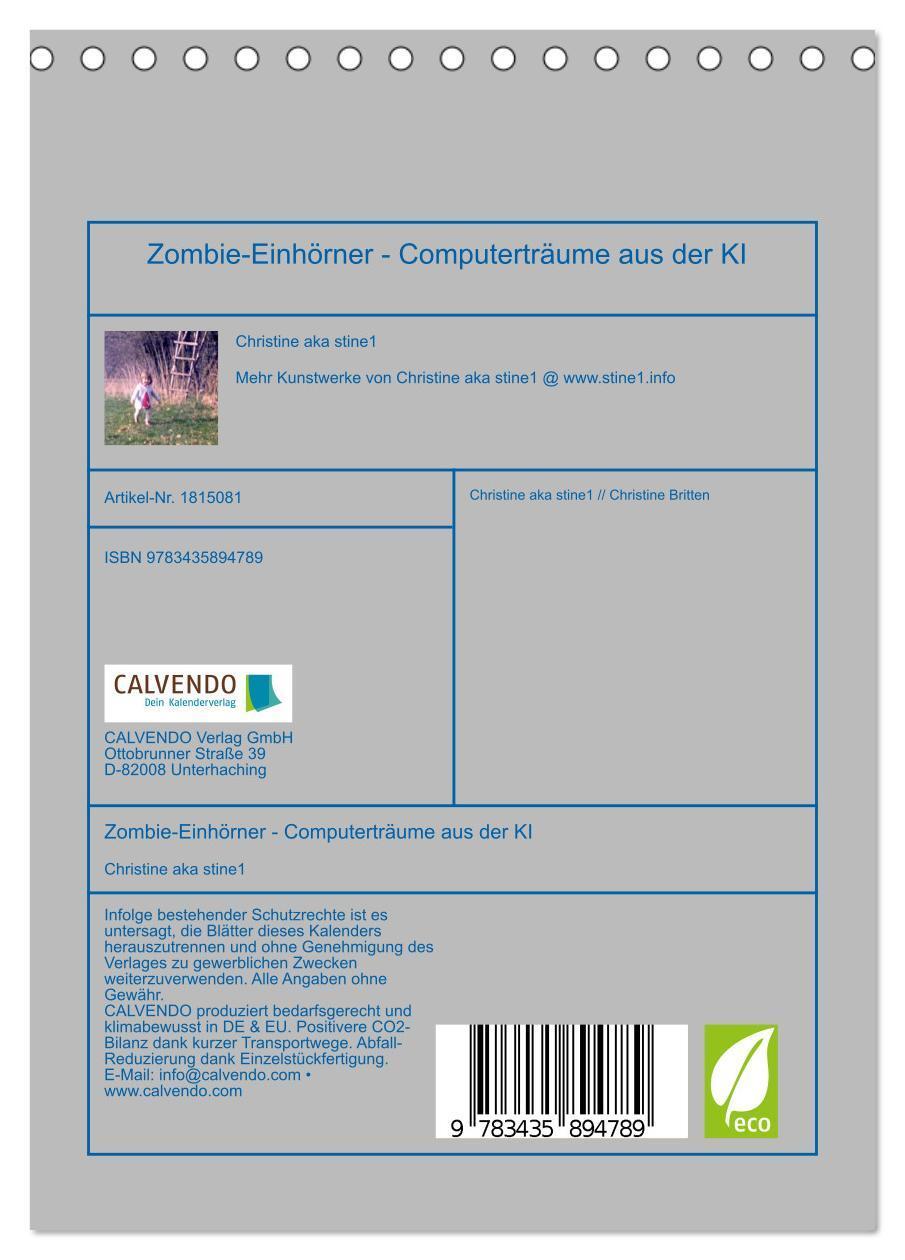 Bild: 9783435894789 | Zombie-Einhörner - Computerträume aus der KI (Tischkalender 2025...