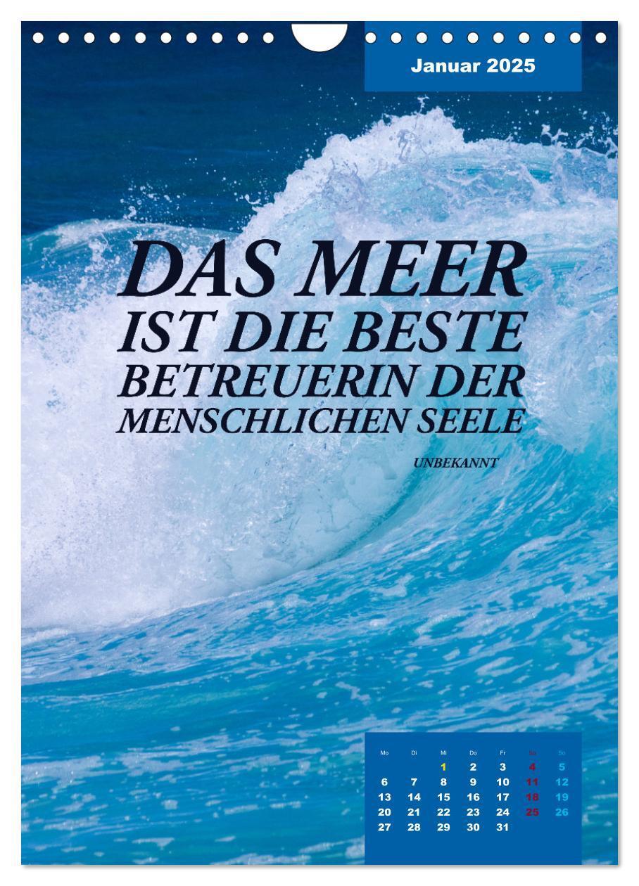 Bild: 9783435882434 | Verrückt nach MEER - Wellen - Strand - Zitate (Wandkalender 2025...