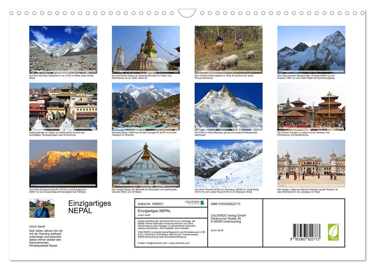 Bild: 9783383822773 | Einzigartiges NEPAL (Wandkalender 2025 DIN A3 quer), CALVENDO...