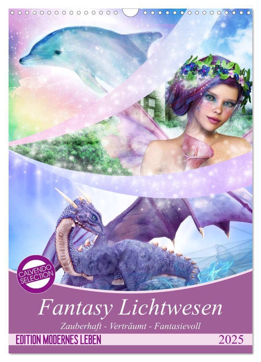 Cover: 9783435995844 | Fantasy Lichtwesen (Wandkalender 2025 DIN A3 hoch), CALVENDO...