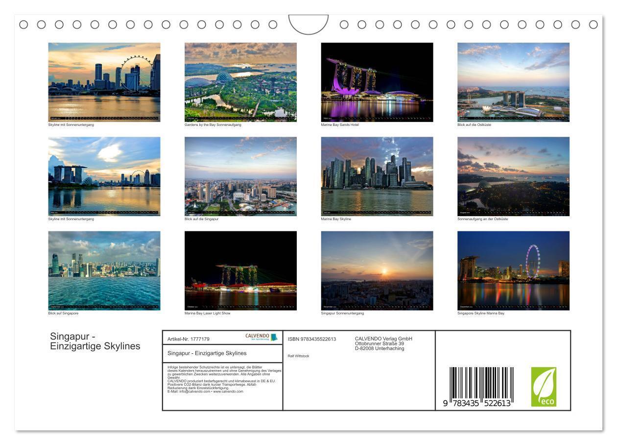 Bild: 9783435522613 | Singapur - Einzigartige Skylines (Wandkalender 2025 DIN A4 quer),...