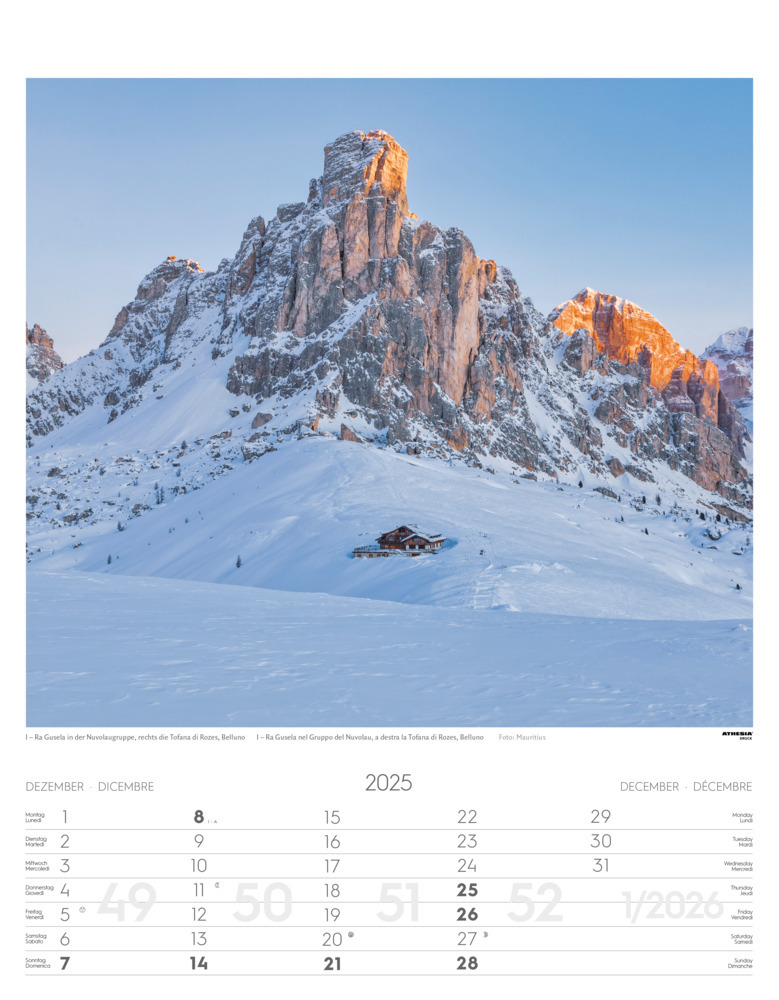 Bild: 9788868397418 | Alpen Kalender 2025 | Alpi - Alps | Athesia-Tappeiner Verlag | 14 S.