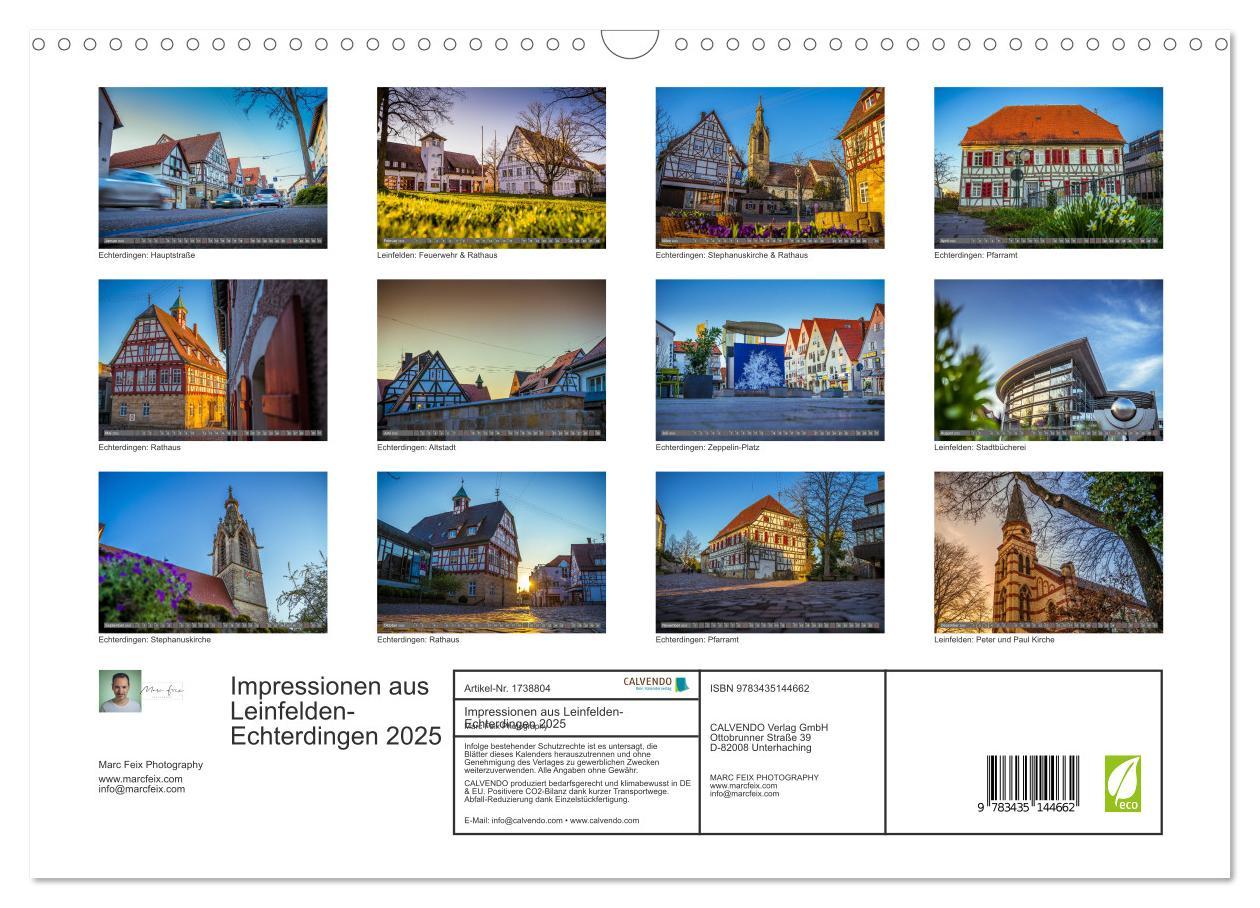 Bild: 9783435144662 | Impressionen aus Leinfelden-Echterdingen 2025 (Wandkalender 2025...