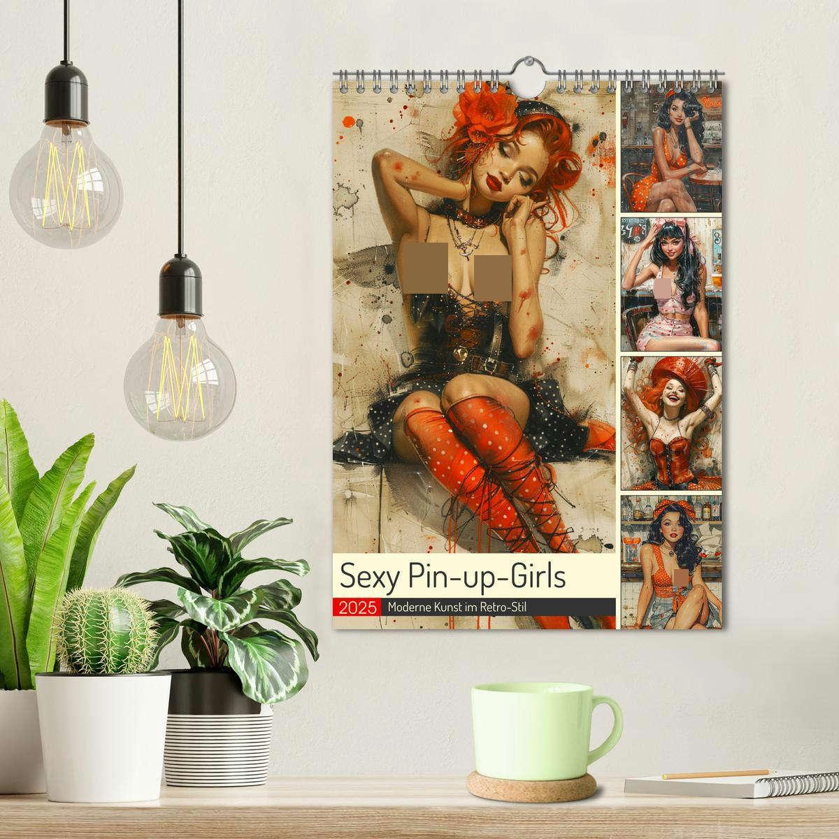 Bild: 9783457128770 | Sexy Pin-up-Girls. Moderne Kunst im Retro-Stil (Wandkalender 2025...