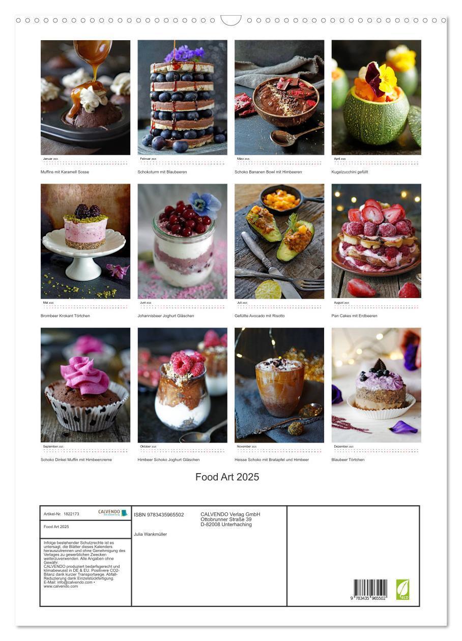 Bild: 9783435965502 | Food Art 2025 (Wandkalender 2025 DIN A2 hoch), CALVENDO Monatskalender