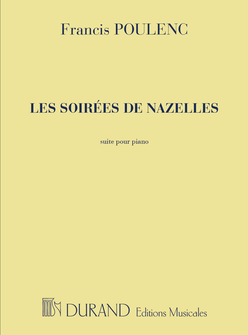 Cover: 9790044055609 | Les soirées de nazelles Suite pour piano | Francis Poulenc | Buch