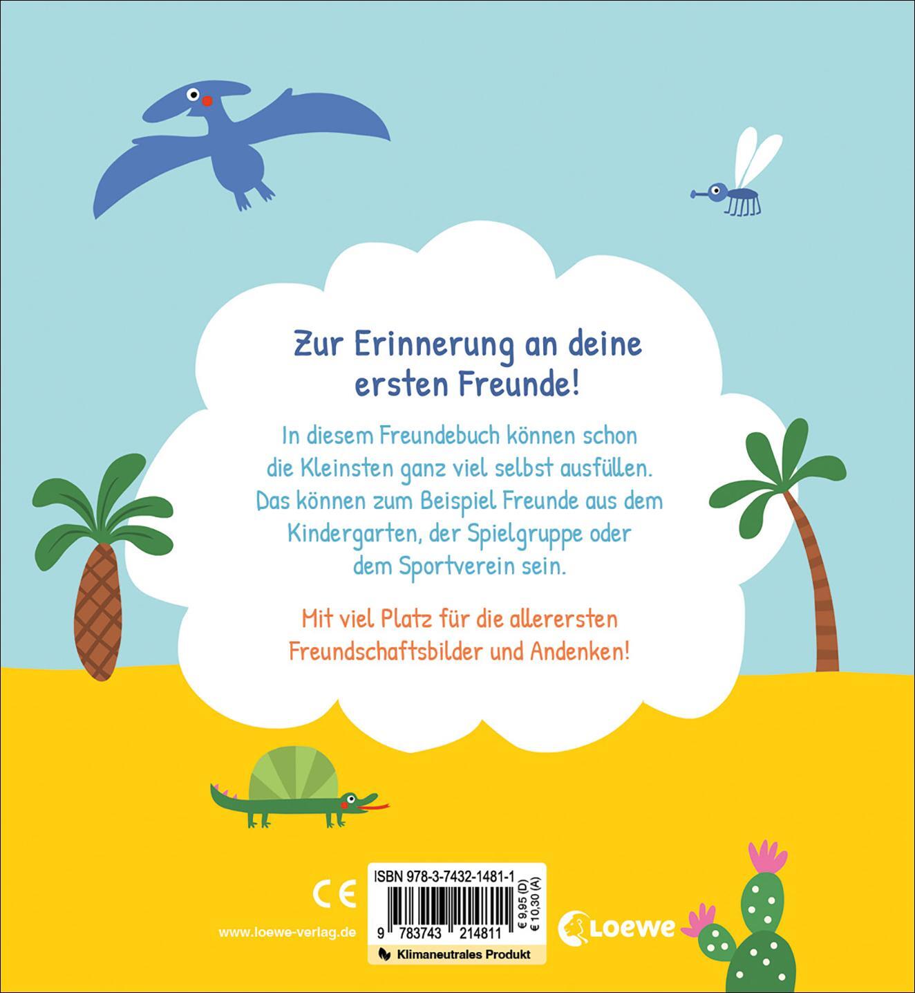 Rückseite: 9783743214811 | Meine allerersten Freunde (Dinos) | Loewe Eintragbücher | Buch | 64 S.