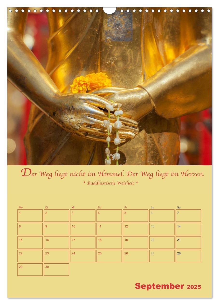 Bild: 9783435928125 | BUDDHA IN GOLD - Mit buddhistischen Sprüchen (Wandkalender 2025 DIN...