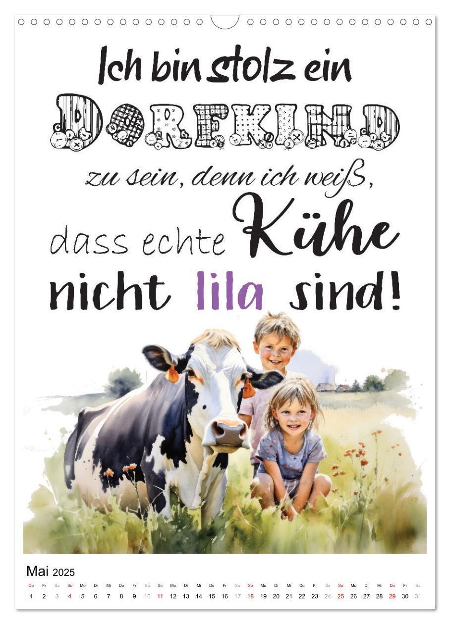 Bild: 9783435852772 | Dorfkinder und stolz darauf (Wandkalender 2025 DIN A3 hoch),...