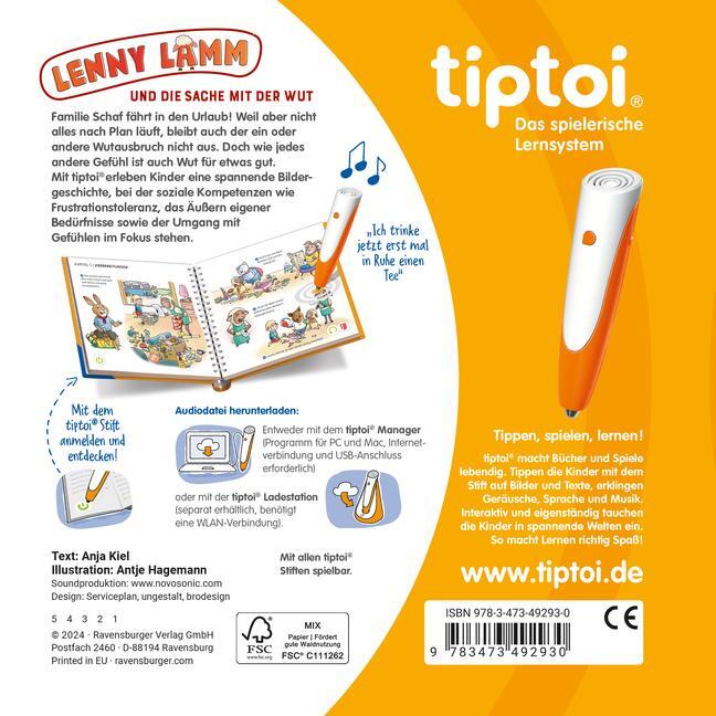 Bild: 9783473492930 | tiptoi® Lenny Lamm und die Sache mit der Wut | Anja Kiel | Taschenbuch