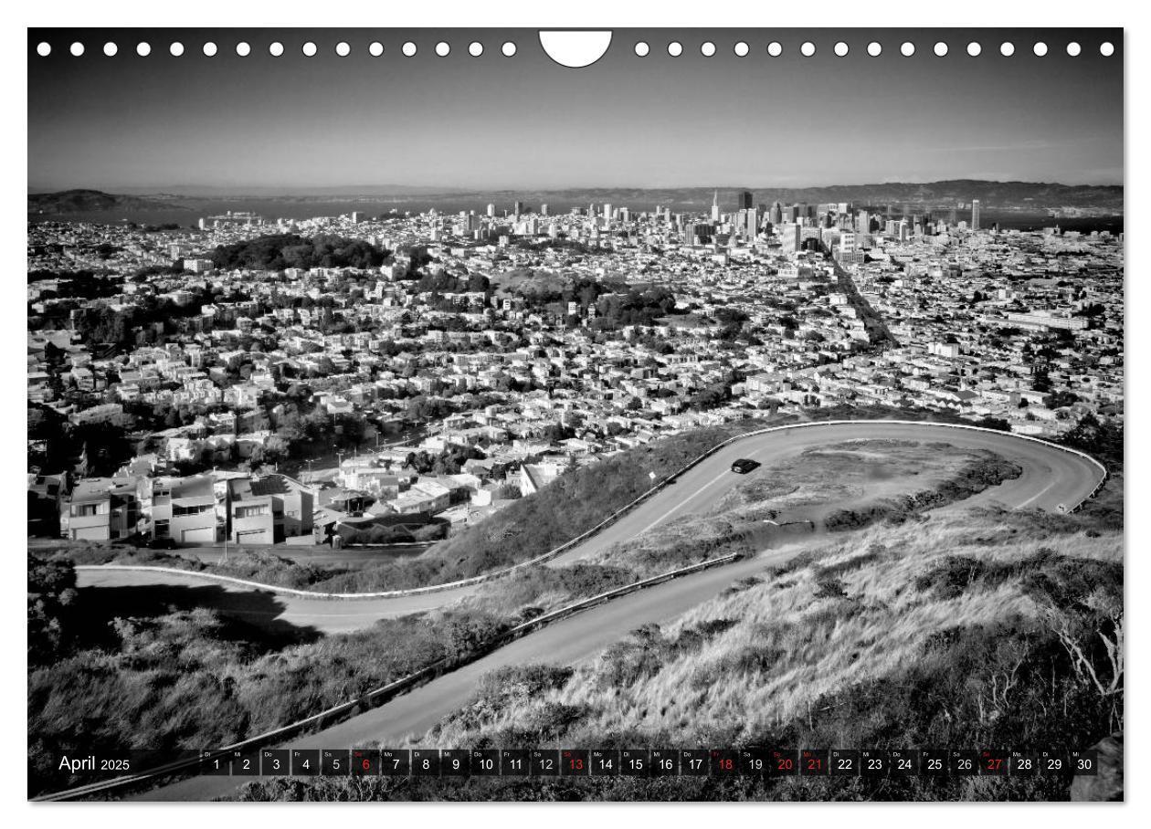 Bild: 9783435581368 | SAN FRANCISCO Monochrome Ansichten (Wandkalender 2025 DIN A4 quer),...