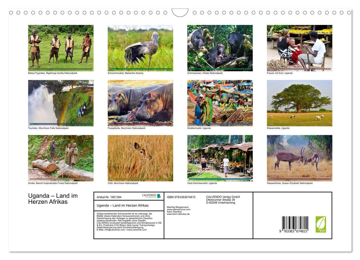 Bild: 9783383674815 | Uganda - Land im Herzen Afrikas (Wandkalender 2024 DIN A3 quer),...