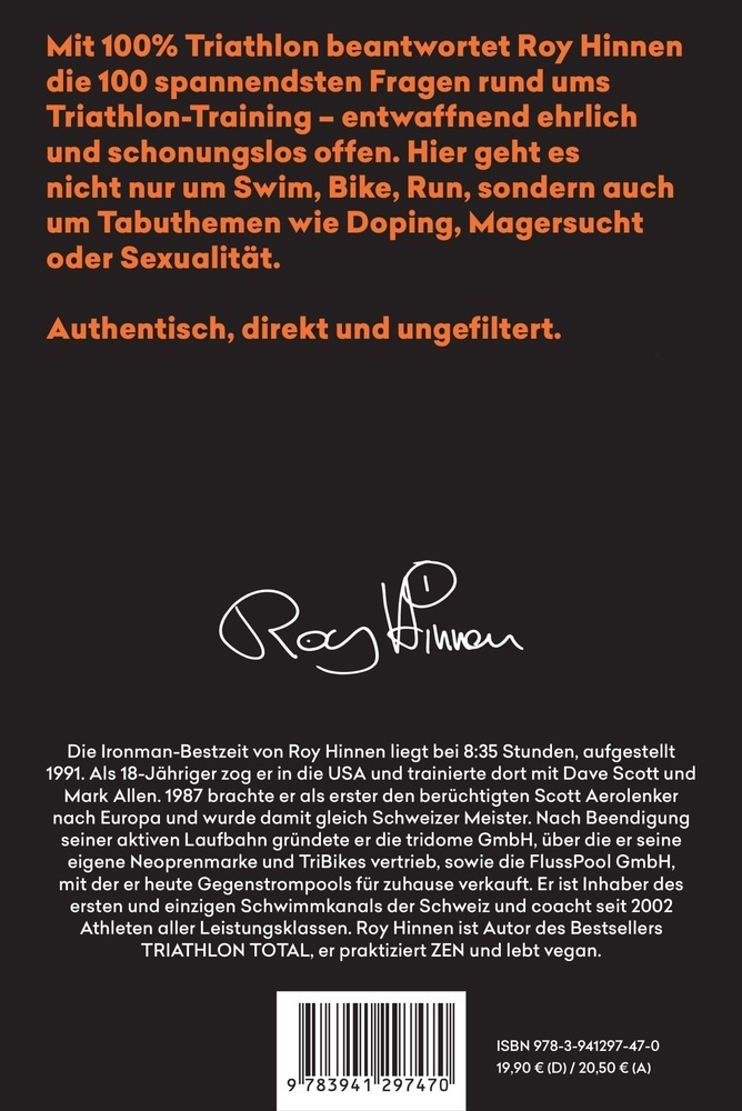 Bild: 9783941297470 | 100% Triathlon | 100 Fragen aus 20 Jahren Coaching | Roy Hinnen | Buch