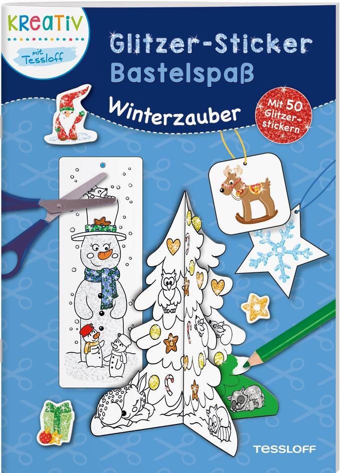 Cover: 9783788644321 | Glitzer-Sticker Bastelspaß. Winterzauber | Nadja Schwendemann | Buch