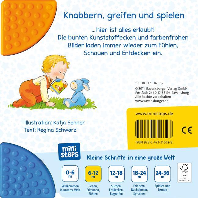 Bild: 9783473316328 | ministeps: Mein erstes Buch zum Anbeißen | Ab 6 Monate | Schwarz