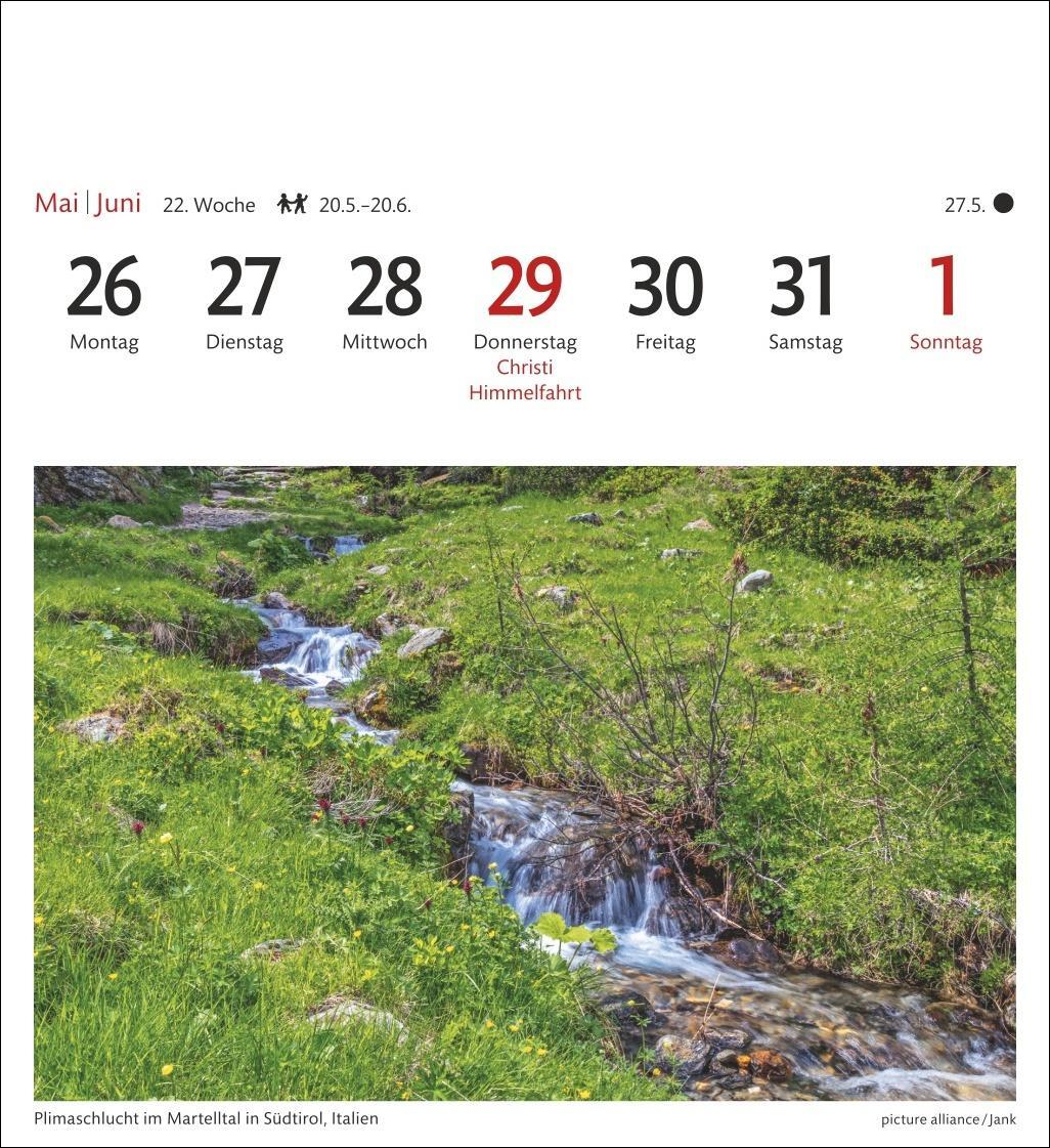 Bild: 9783840033339 | Alpen Sehnsuchtskalender 2025 - Wochenkalender mit 53 Postkarten