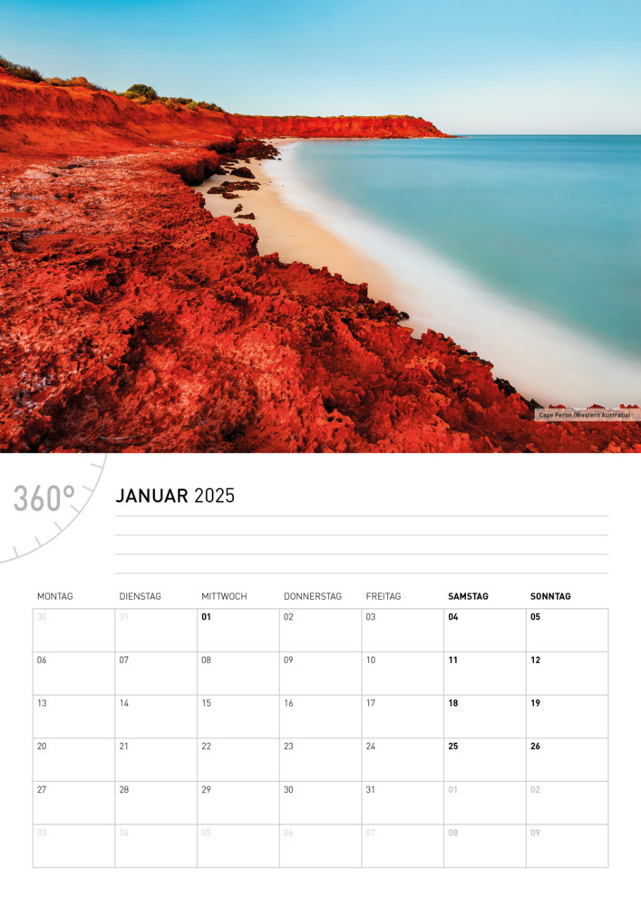 Bild: 9783968555737 | 360° Australien Broschürenkalender 2025 | Ingo Öland | Kalender | 2025