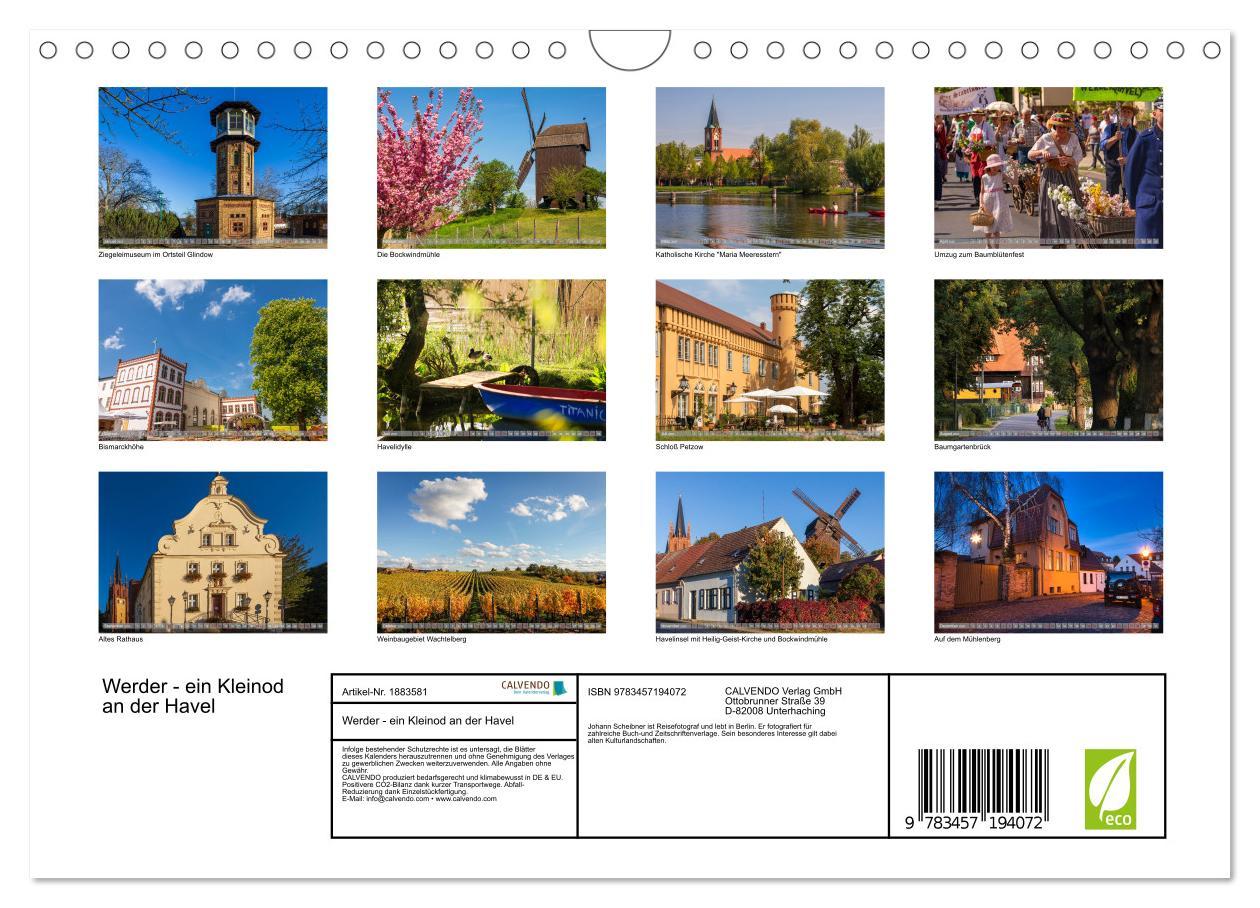 Bild: 9783457194072 | Werder - ein Kleinod an der Havel (Wandkalender 2025 DIN A4 quer),...