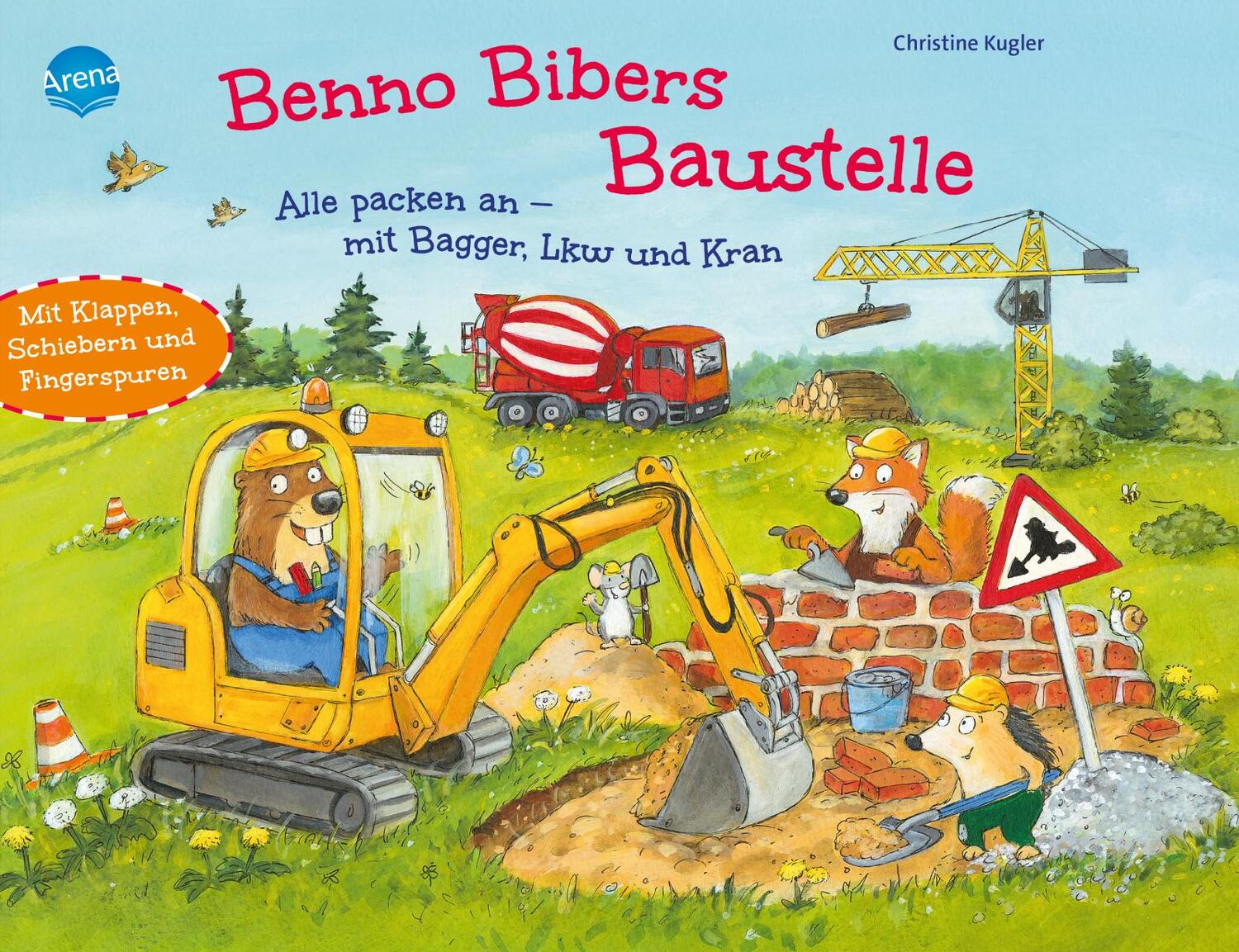 Cover: 9783401710198 | Benno Bibers Baustelle. Alle packen an, mit Bagger, LKW und Kran