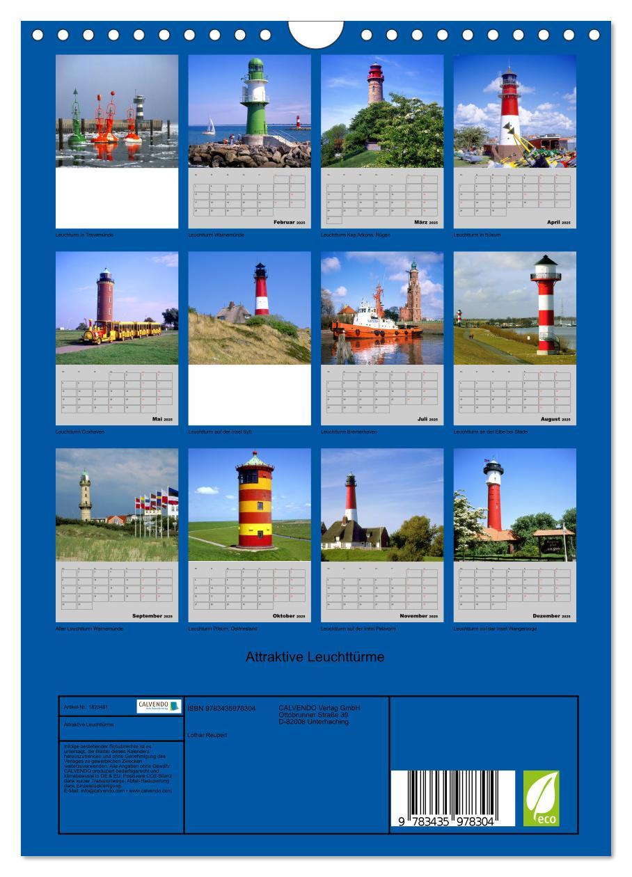 Bild: 9783435978304 | Attraktive Leuchttürme (Wandkalender 2025 DIN A4 hoch), CALVENDO...