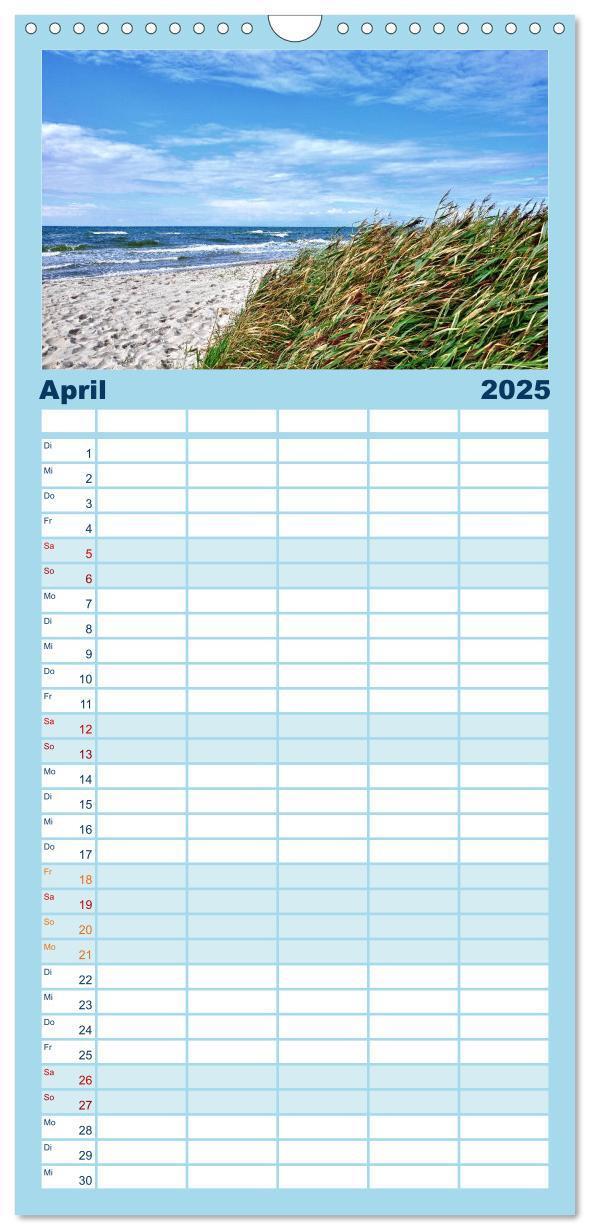 Bild: 9783457115466 | Familienplaner 2025 - MEER - Mehr! mit 5 Spalten (Wandkalender, 21...