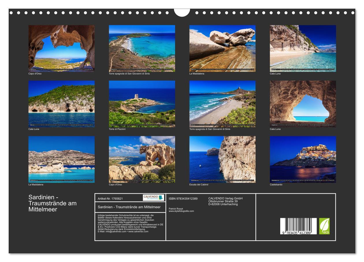 Bild: 9783435412389 | Sardinien - Traumstrände am Mittelmeer (Wandkalender 2025 DIN A3...