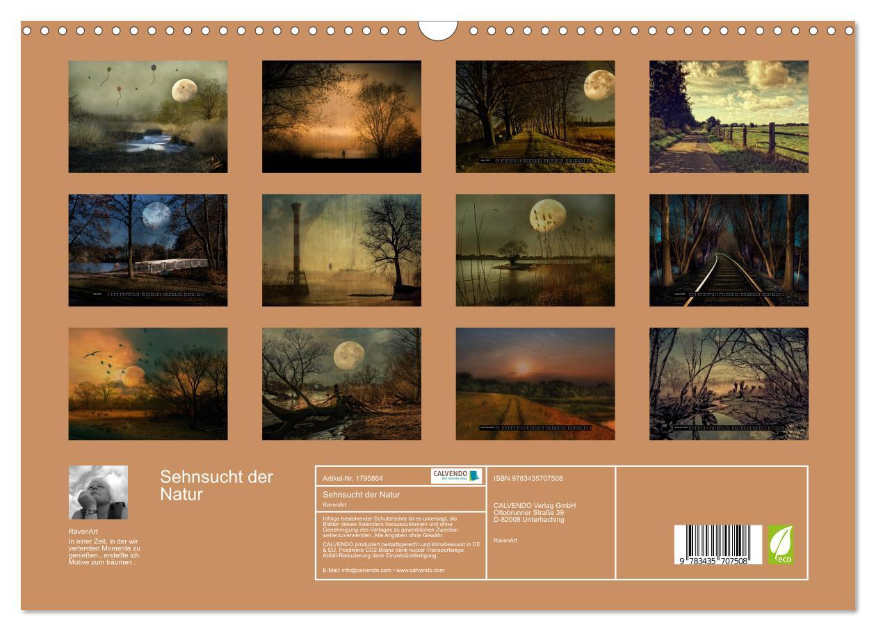 Bild: 9783435707508 | Sehnsucht der Natur (Wandkalender 2025 DIN A3 quer), CALVENDO...