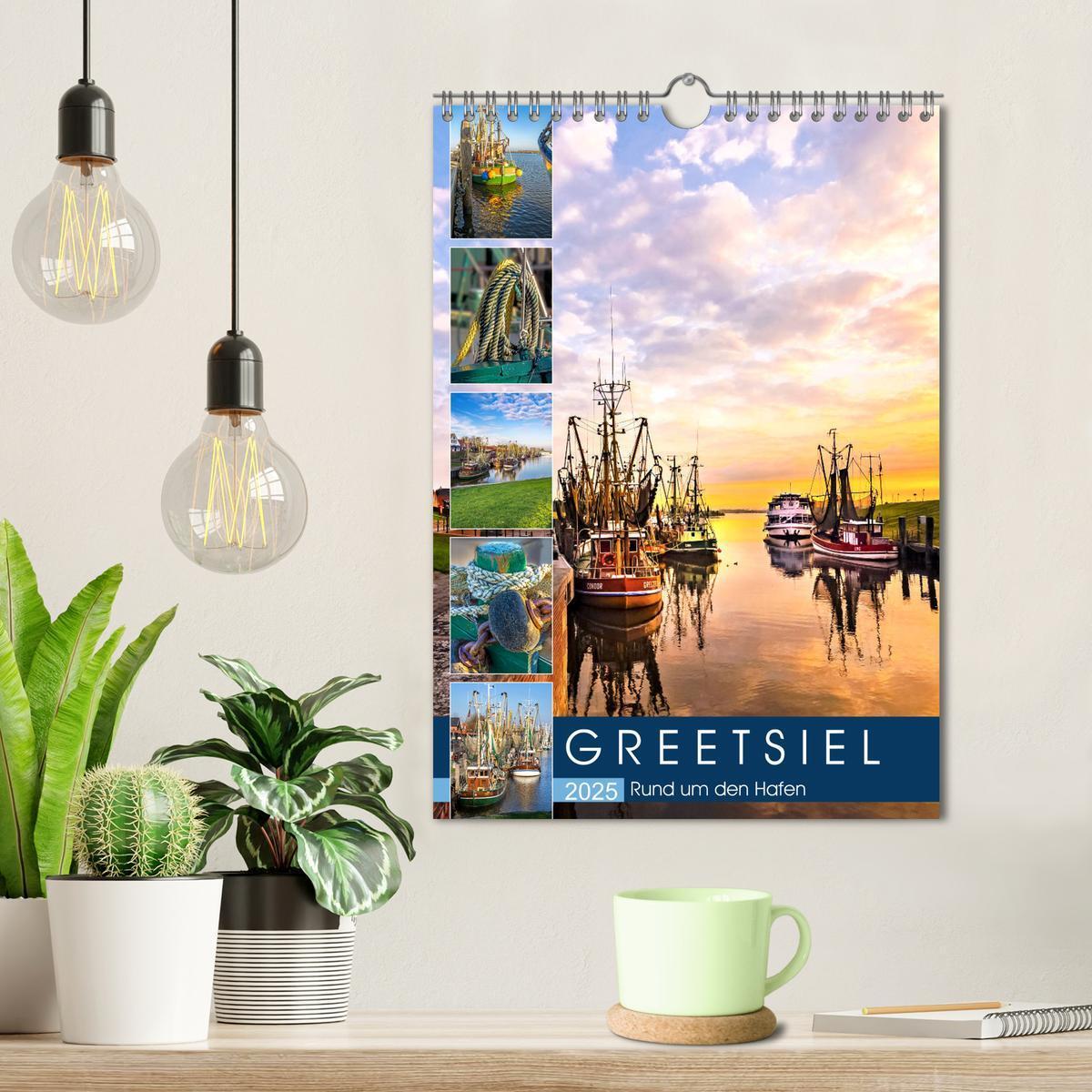 Bild: 9783435969845 | GREETSIEL Rund um den Hafen (Wandkalender 2025 DIN A4 hoch),...