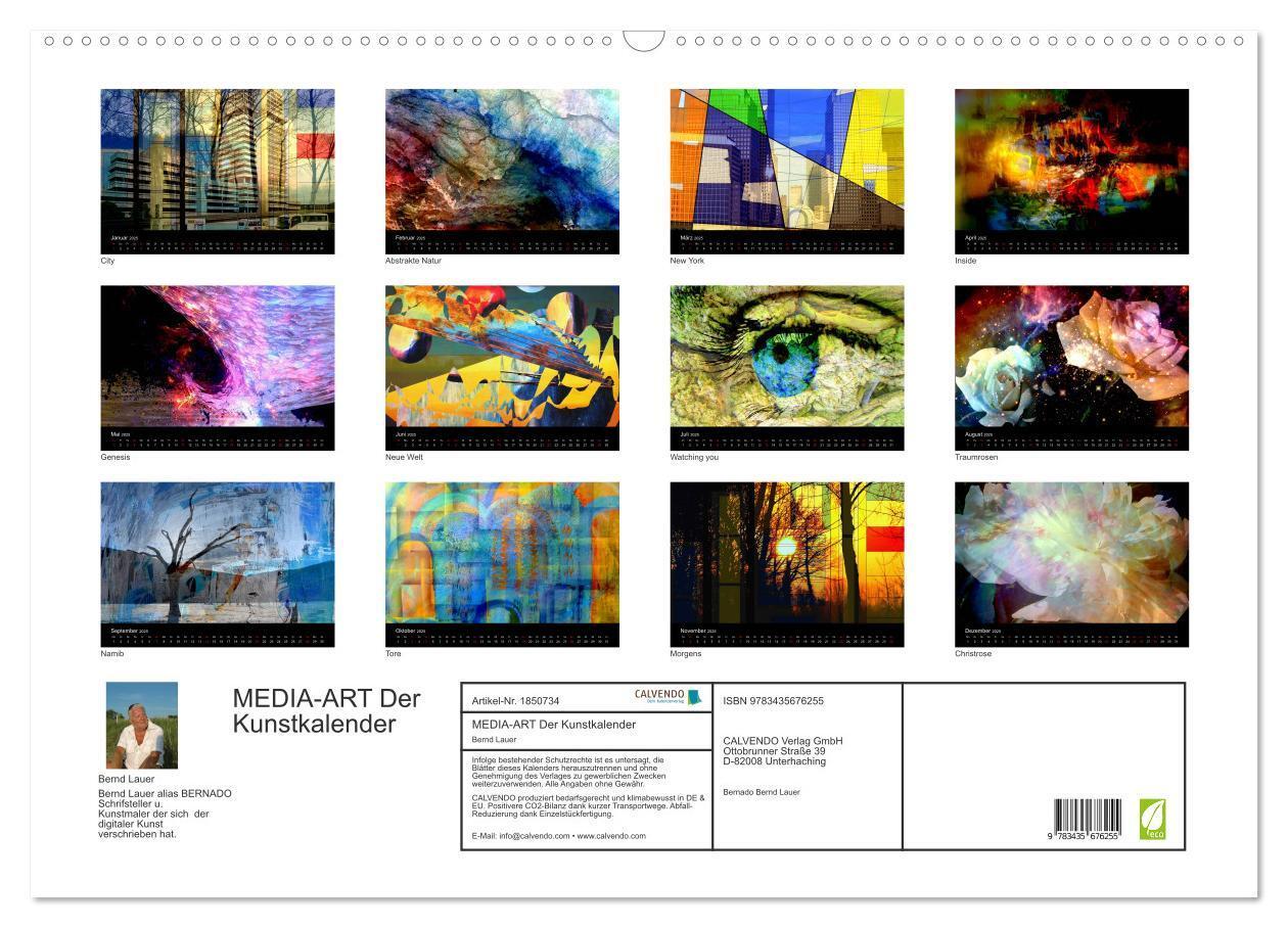 Bild: 9783435676255 | MEDIA-ART Der Kunstkalender (Wandkalender 2025 DIN A2 quer),...