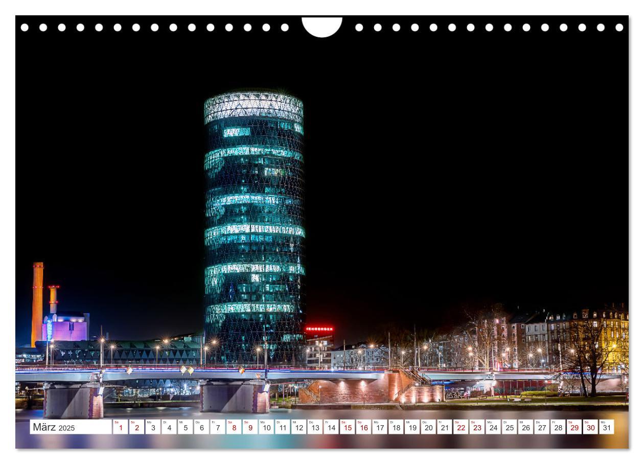 Bild: 9783383843655 | Frankfurt am Main - at night (Wandkalender 2025 DIN A4 quer),...