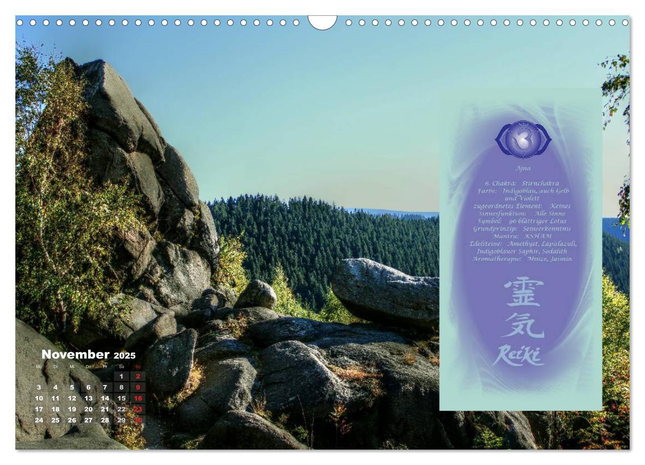 Bild: 9783435602254 | REIKI - Chakrameditation (Wandkalender 2025 DIN A3 quer), CALVENDO...