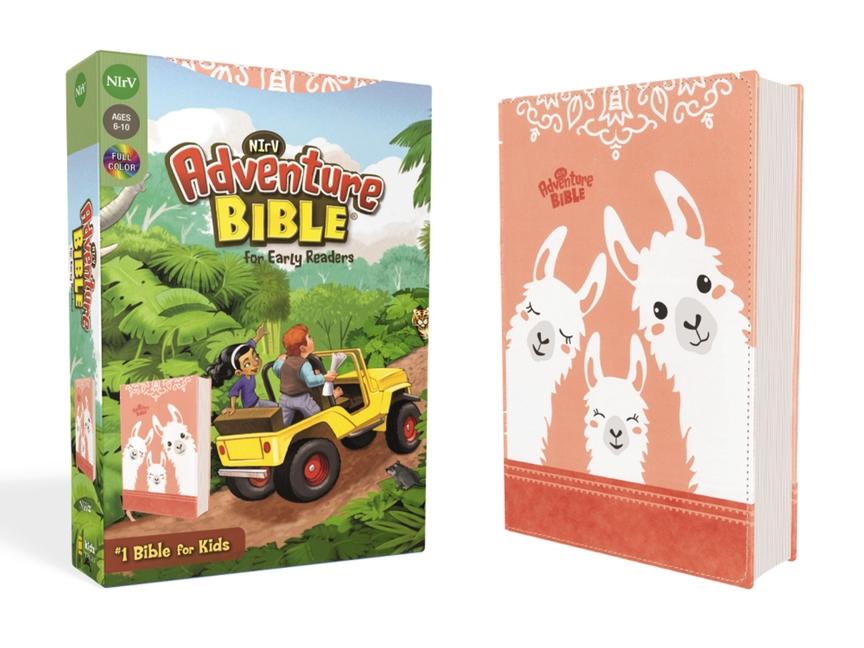 Cover: 9780310458784 | NIrV, Adventure Bible for Early Readers, Leathersoft, Coral, Full...