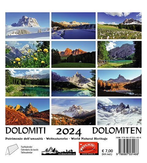 Bild: 9788887531466 | Dolomiten 2024, Postkartenkalender Querformat | Kalender | 2024