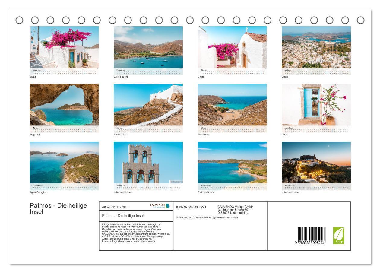 Bild: 9783383996221 | Patmos - Die heilige Insel (Tischkalender 2025 DIN A5 quer),...