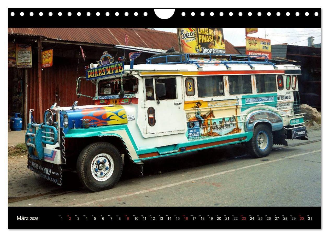 Bild: 9783435600502 | Jeepneys (Wandkalender 2025 DIN A4 quer), CALVENDO Monatskalender