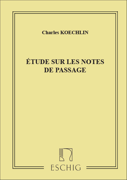 Cover: 9790045009311 | Etude Sur Les Notes De Passage | Charles Koechlin | Buch | Max Eschig