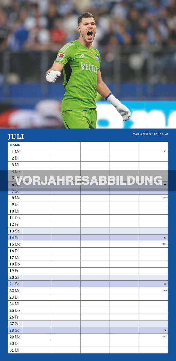 Bild: 4002725994455 | FC Schalke 04 2025 - Fanterminer - Fan-Kalender - Fußball-Kalender...