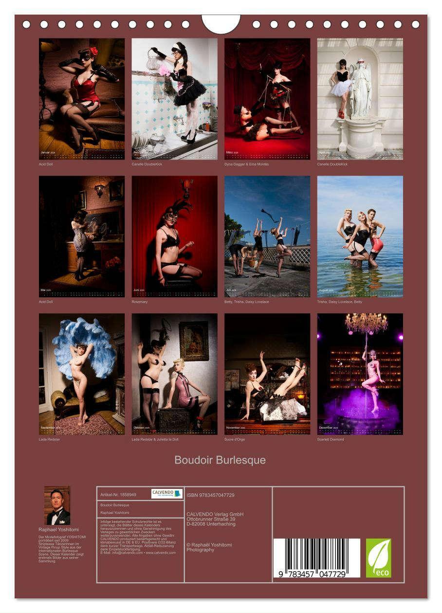 Bild: 9783457047729 | Boudoir Burlesque (Wandkalender 2025 DIN A4 hoch), CALVENDO...