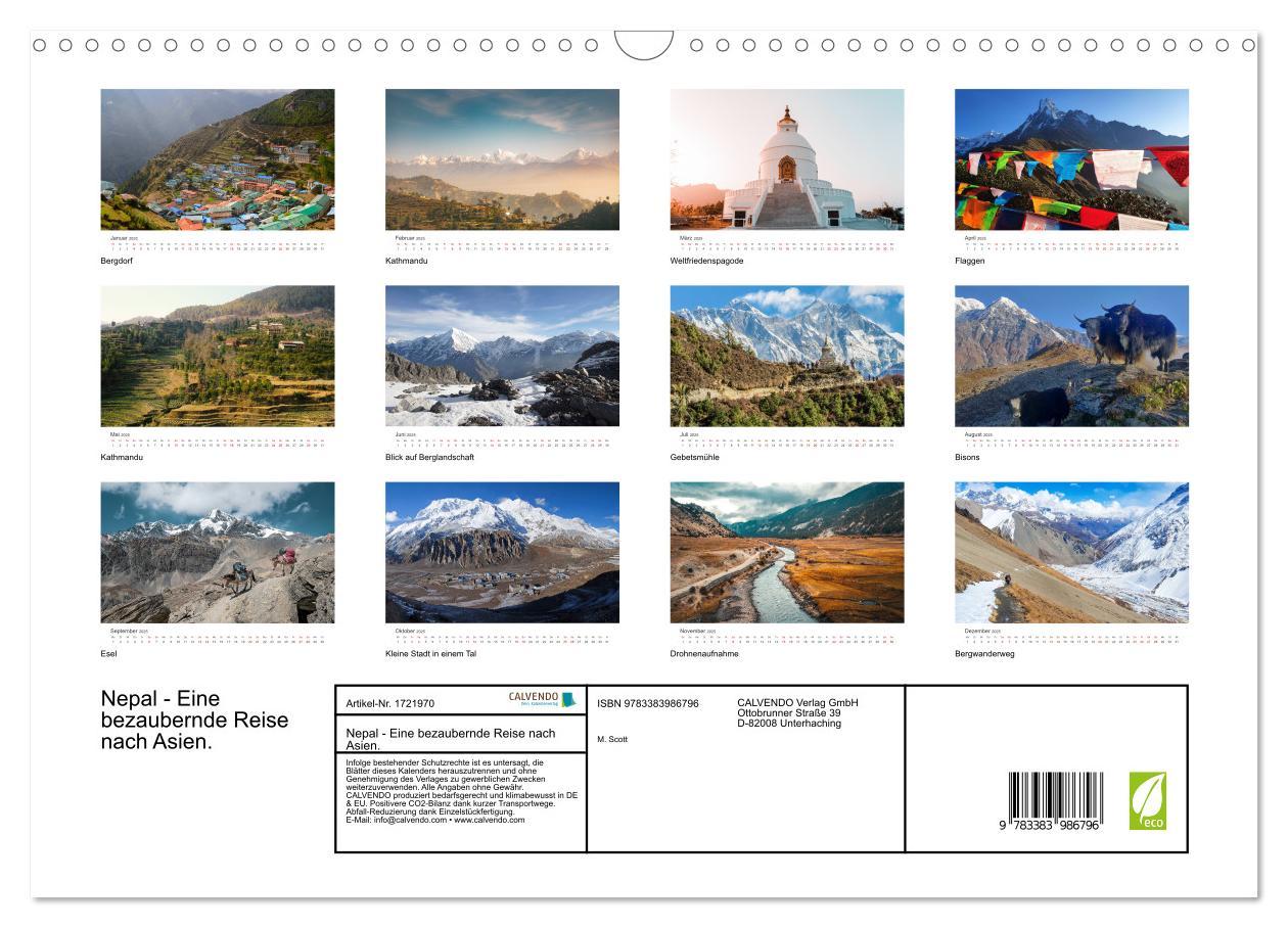 Bild: 9783383986796 | Nepal - Eine bezaubernde Reise nach Asien. (Wandkalender 2025 DIN...