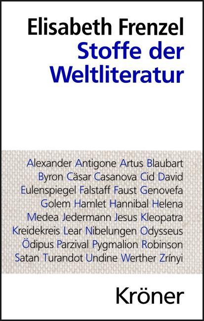 Cover: 9783520300102 | Stoffe der Weltliteratur | Elisabeth Frenzel | Buch | XX | Deutsch