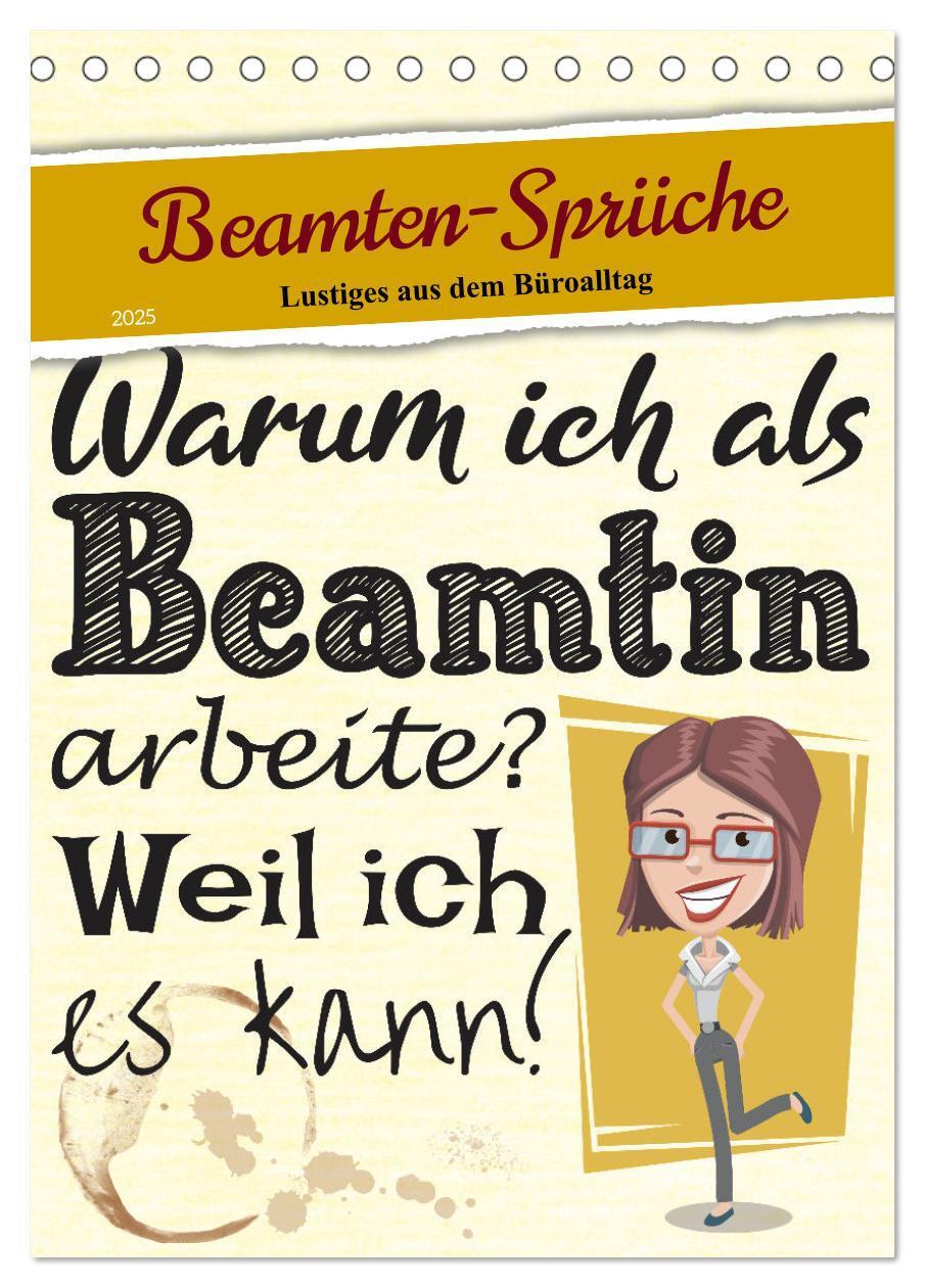 Cover: 9783435896127 | Beamten-Sprüche (Tischkalender 2025 DIN A5 hoch), CALVENDO...