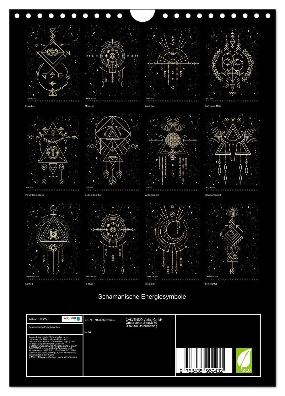 Bild: 9783435969432 | Schamanische Energiesymbole (Wandkalender 2025 DIN A4 hoch),...