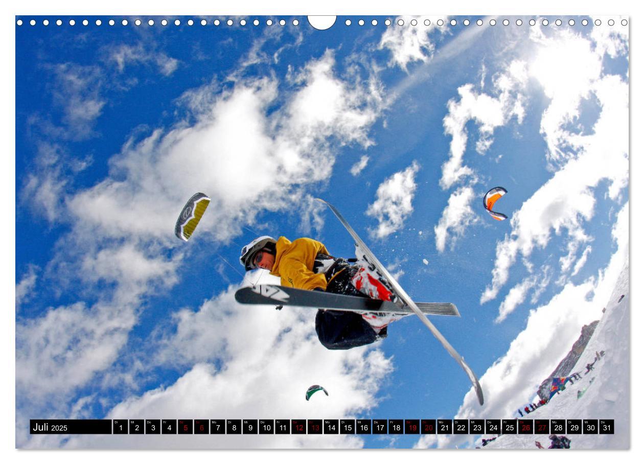 Bild: 9783435440474 | Snowkiting (Wandkalender 2025 DIN A3 quer), CALVENDO Monatskalender