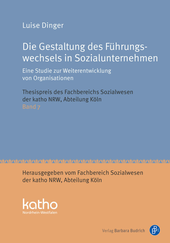 Cover: 9783847427322 | Die Gestaltung des Führungswechsels in Sozialunternehmen | Dinger