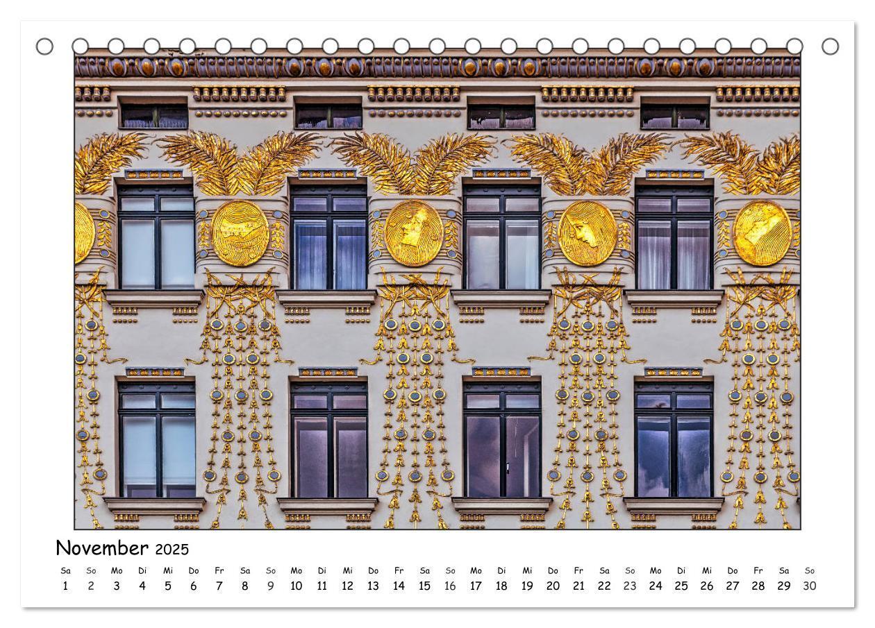 Bild: 9783435254699 | Wiener Jugendstil-Fassaden (Tischkalender 2025 DIN A5 quer),...