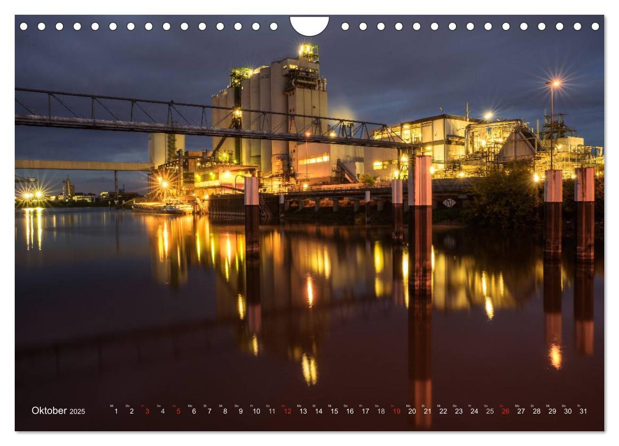 Bild: 9783435598373 | Mannheim 2025 - wenn es Nacht wird im Hafen (Wandkalender 2025 DIN...