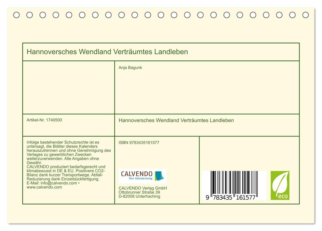 Bild: 9783435161577 | Hannoversches Wendland Verträumtes Landleben (Tischkalender 2025...